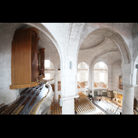 Dresden, Kreuzkirche, Seitlicher Blick zur Orgel und in die Kirche