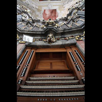 Bamberg, Pfarrkirche Unserer Lieben Frau, Blick vom Spieltisch nach oben