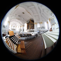 Hamburg, Hauptkirche St. Michaelis ('Michel'), Gesamter Innenraum mit Zentralspieltisch