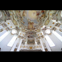 Steingaden, Wieskirche - Wallfahrtskirche zum gegeielten Heiland, Orgelempore