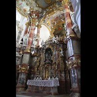 Steingaden, Wieskirche - Wallfahrtskirche zum gegeielten Heiland, Altarraum