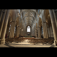 York, Minster (Cathedral Church of St Peter), Innenraum in Richtung Westen (Rckwand)