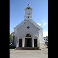 Reykjavk, Dmkirkja (Ev. Dom), Fassade mit Turm