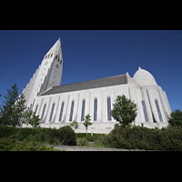 Reykjavk, Hallgrmskirkja, Seitenansicht