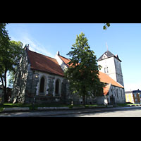 Trondheim, Vr Frue Kirke (Liebfrauenkirche) / Bymision, Auenansicht von der Kongens Gate aus gesehen