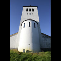 Svolvr, Kirke, Chor und Turm von auen