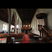 Bergen, Domkirke, Innenraum in Richtung Orgel