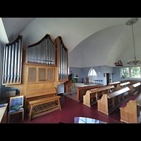 Westdorf (Baltrum), Ev. Inselkirche, Orgel und Kirchenraum