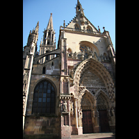 Thann, glise Collgiale, Fassade mit Hauptportal