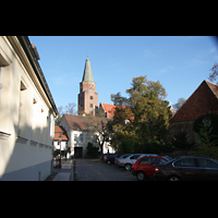 Brandenburg, Dom St. Peter und Paul, Blick von der Strae St. Petri zum Dom