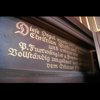 Berlin, Auenkirche, Schild der Erbauer