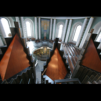 Berlin, St. Hedwigs-Kathedrale, Blick ber das Rckpositiv in den Chor und die Krypta