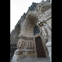 Reims, Cathdrale Notre-Dame, Fassade perspektivisch