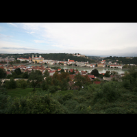 Passau, Dom St. Stephan, Blick vom Hgel der Marahilf-Kirche auf die Altstadt mit Dom