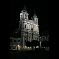 Waldsassen, Stiftsbasilika, Auenansicht bei Nacht