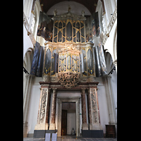 Amsterdam, Nieuwe Kerk, Hauptorgel beleuchtet, perspektivisch