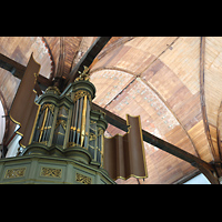 Amsterdam, Oude Kerk, Chororgel mit Blick ins Holzgewlbe