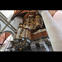 Amsterdam, Oude Kerk, Hauptorgel perspektivisch seitlich