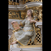 Amsterdam, Waalse Kerk (Oude Walenkerk), Figur links auf dem Rckpositiv