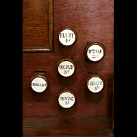 Amsterdam, Waalse Kerk (Oude Walenkerk), Rechte Registerstaffel des Chorpositivs