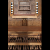 Groningen, Martinikerk, Spieltisch der Chororgel