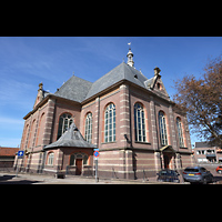 Katwijk aan Zee, Nieuwe Kerk, Ansicht von Sden von der Zuidstraat