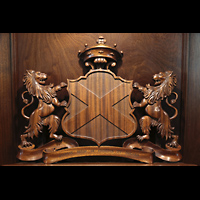 Katwijk aan Zee, Nieuwe Kerk, Notenpult am Spieltisch