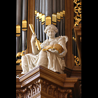 Zwolle, Grote of Sint Michaelskerk, Figur links auf dem Rckpositiv