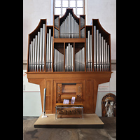 Zwolle, Grote of Sint Michaelskerk, Whrend der Restaurierung der Schnitger-Orgel temporer aufgestellte Orgel