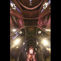 Los Angeles, First Congregational Church, Blick ins Gewlbe mit Chancel Organs und West Gallery Organ