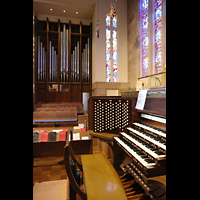 Los Angeles, Westwood United Methodist Church, Spieltisch und Sdwestseite der Orgel