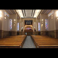 Los Angeles, Westwood United Methodist Church, Innenraum in Richtung Rckwand mit Gallery Organ