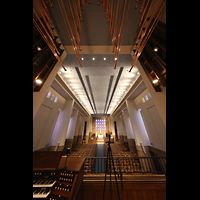 Los Angeles, Westwood United Methodist Church, Blick entlang der Trompette en Chamade von der Gallery in die Kirche